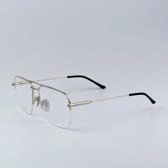 Gucci GG1415O 001 BRAND NEW Eyeglasses Gold Pilot Women